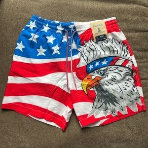 Chubbies American Flag Eagle Board Shorts